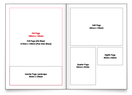 A5 Directory Artwork Size Guide